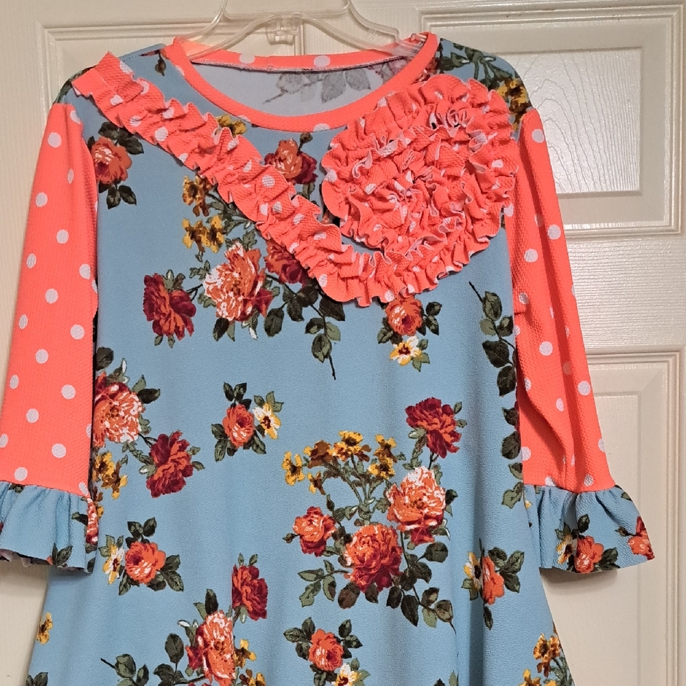 Floral/Polka Dot Custom Tunic